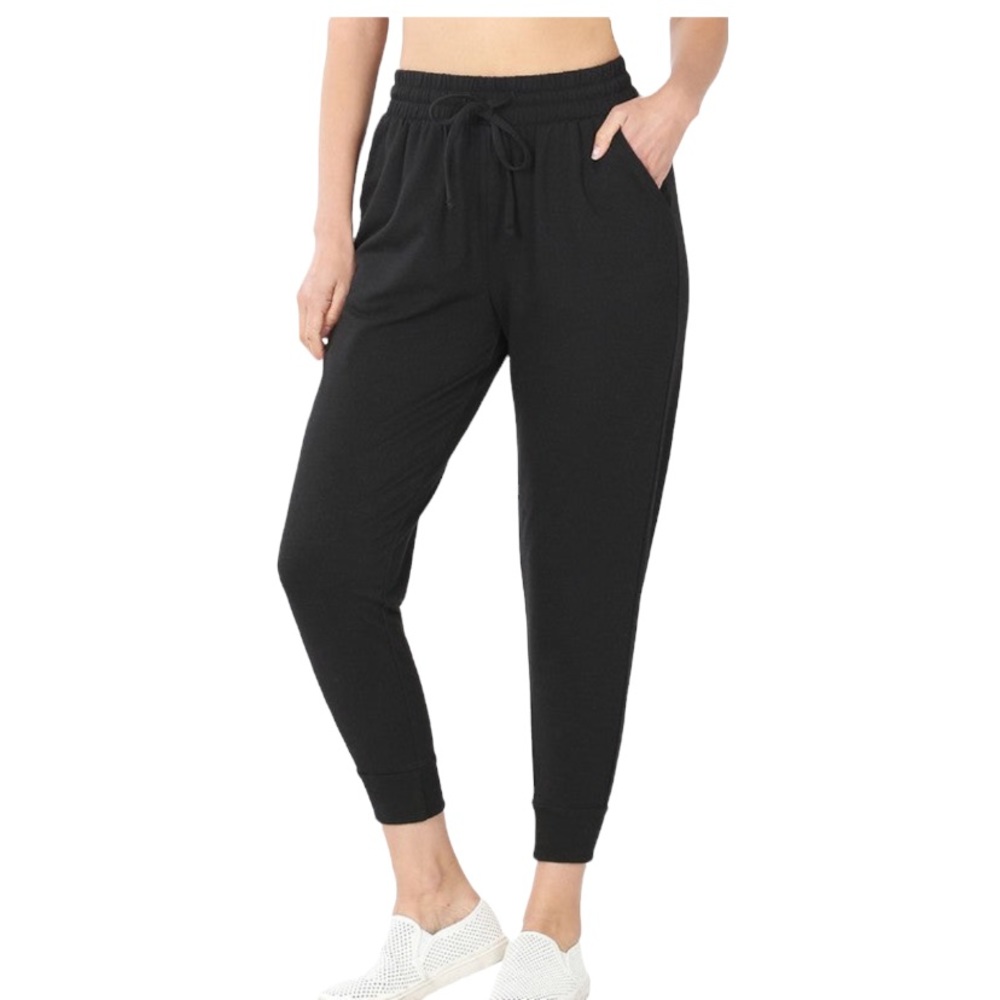 NWT Black French Terry Joggers